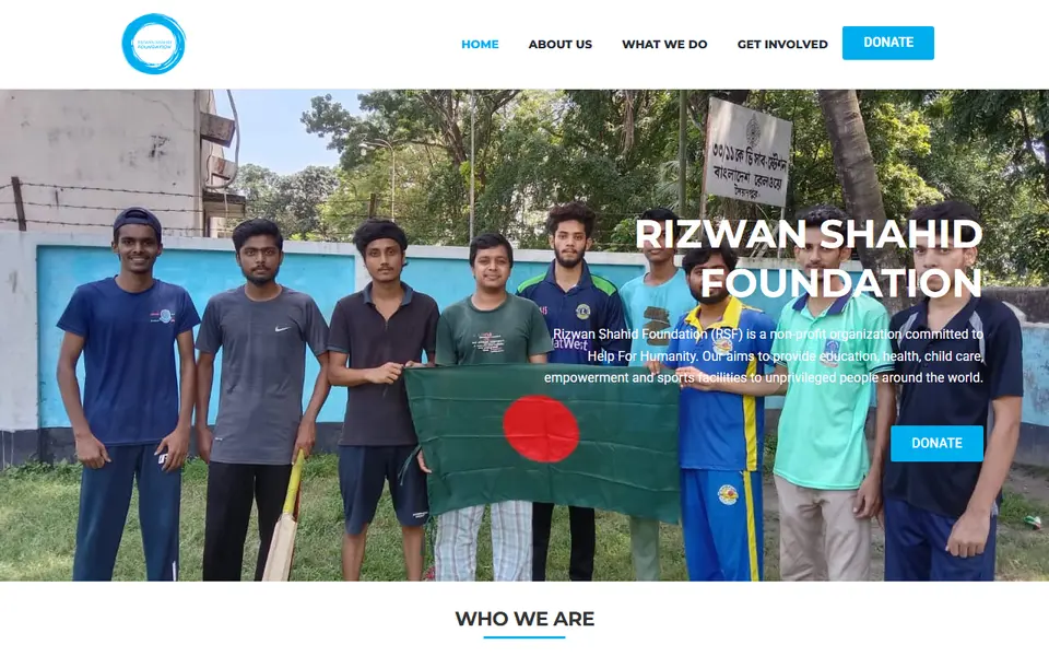 Rizwan Shahid Foundation homepage screenshot