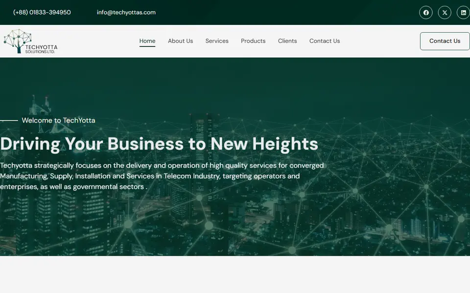 TechYotta Solutions Ltd. homepage screenshot